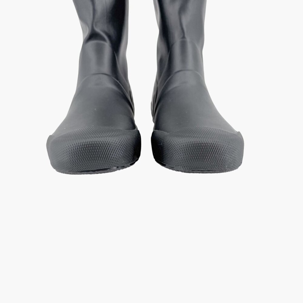 Burberry Freddie Over The Knee Rain Boots EU 37 US 7 Black Rubber Beige Check - Picture 6 of 16
